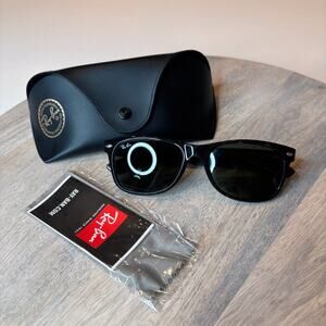 Ray-Ban RB2132 New Wayfarer Tortoise Sunglasses Green Lens 902/L 55mm 18 145